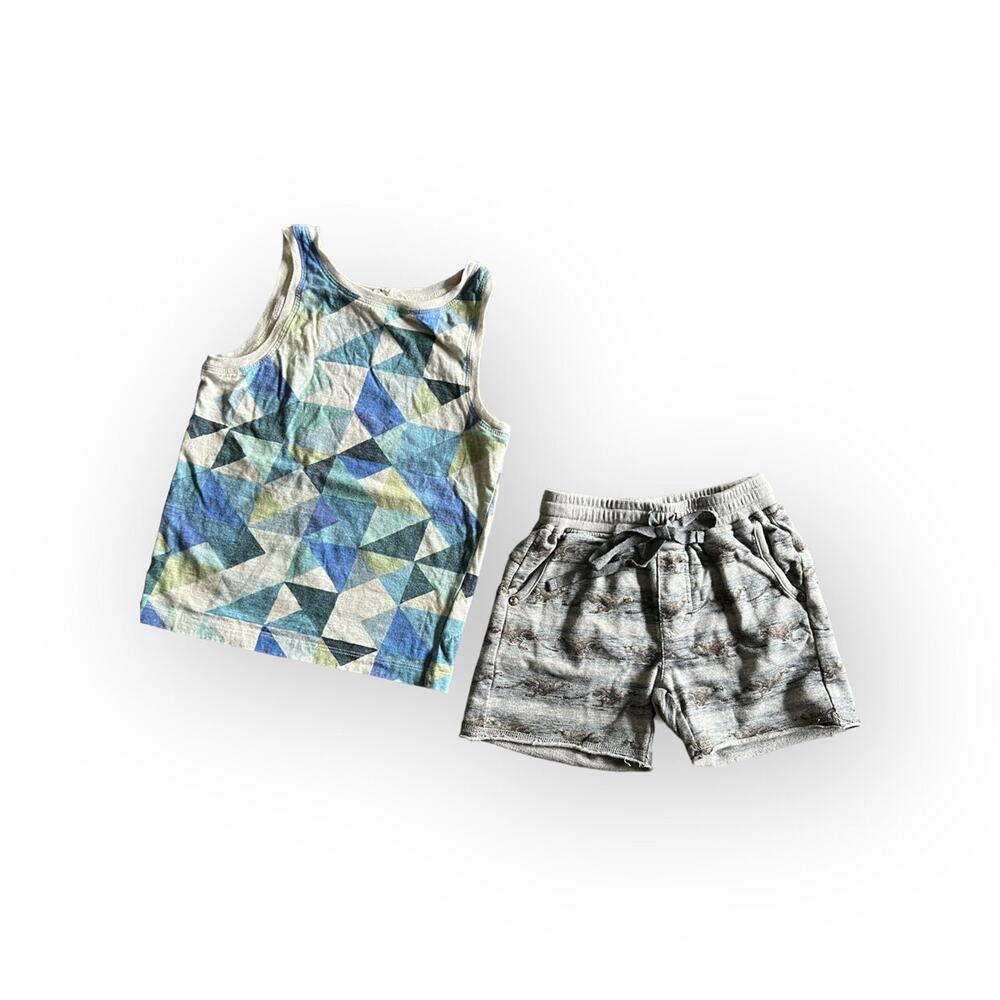 Paper Wings Boys Tank And Shorts Set